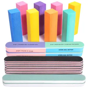 Nail Files and Buffers, 20PCS Nail File Kit. Rectangular Nail Buffer Block & 100/180 Grit 7 Way Nail File & Polishing Buffer. Nail Prep Kit. Professional Manicure Nail Tools