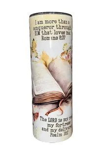 Open Bible Verses - 20oz oz 20 oz. 20oz. - Skinny Straight Sublimation Tumbler - Amy's Tumbler Junkies - Your Favorite Tumbler Shop!