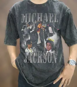 Vintage Michael Jackson T-shirt, Vintage Wash Michael Jackson Oversize T-Shirt, 90s Michael Jackson Graphic Tee, MJ Moonwalker T-Shirt