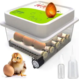Incubators For Hatching Eggs - 12 Eggs - Ideal All Ages| Egg Incubator With Automatic Egg Turning And Humidity Control - Integrated Egg Candler - Okkobi OBI-12