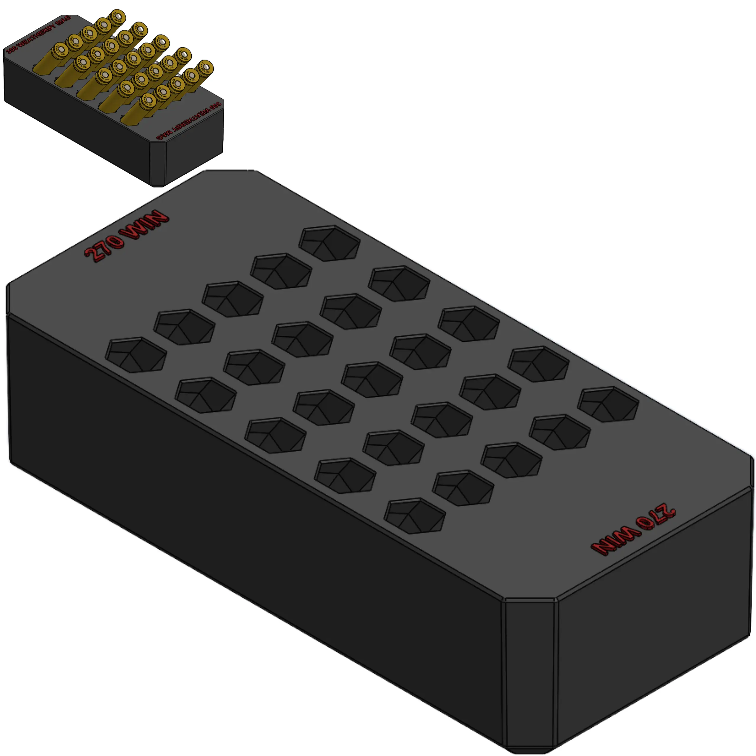 LARGE TRAY 270 WIN RED