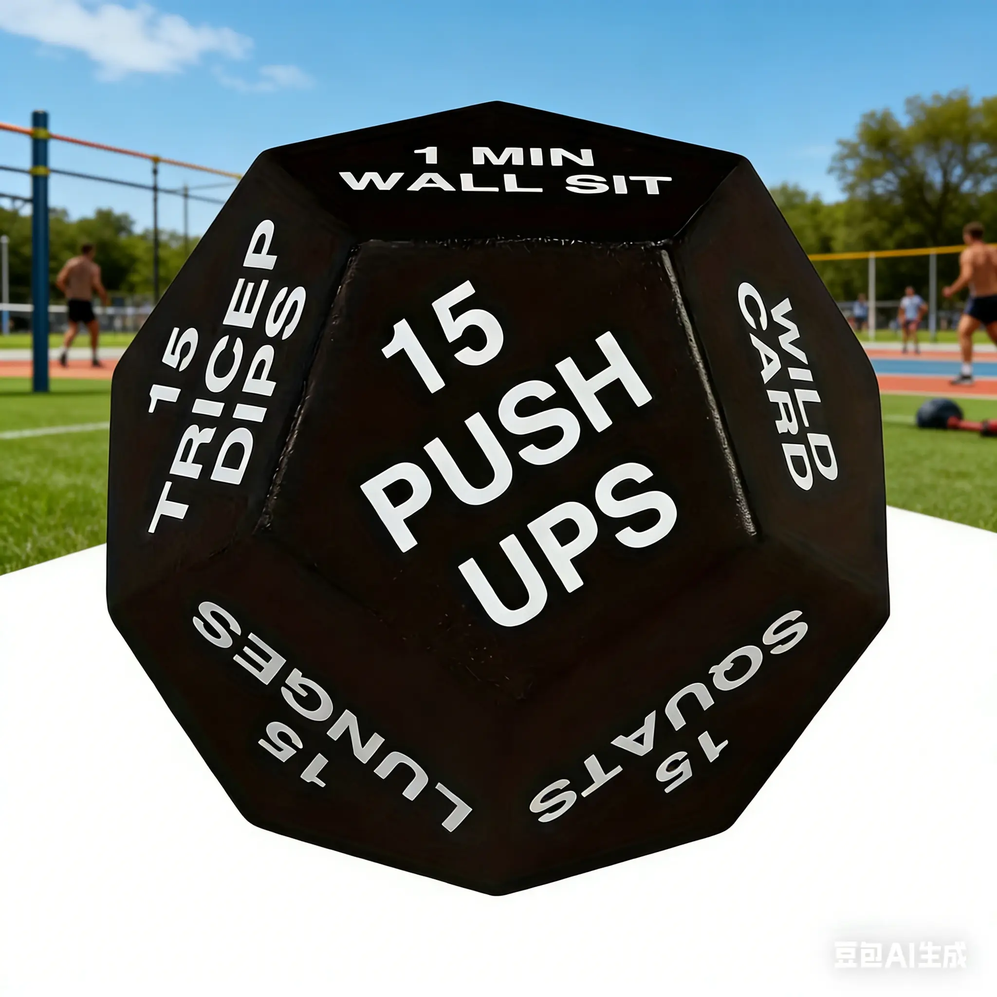 12-Sided Fitness Dice, Random Training Plan, Home Gym Essential, Fun Decision Maker, Entertainment Accessory, Indoor Workout Tool, Durable, Game