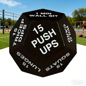 12-Sided Fitness Dice, Random Training Plan, Home Gym Essential, Fun Decision Maker, Entertainment Accessory, Indoor Workout Tool, Durable, Game