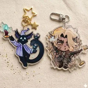 2 ops Different Deadlock Acrylic Keychain, Ivy Vindicta Mina Celeste Victor Trending Bag Charms