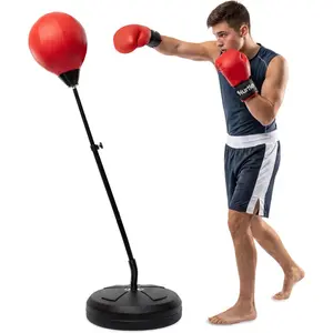 Punching Bag with Stand for Adults and Teens, Adjustable Boxing Bag with Permium Gloves, Freestanding Reflex Bag Training Equipment for Home Workout Fitness and Stress Relief