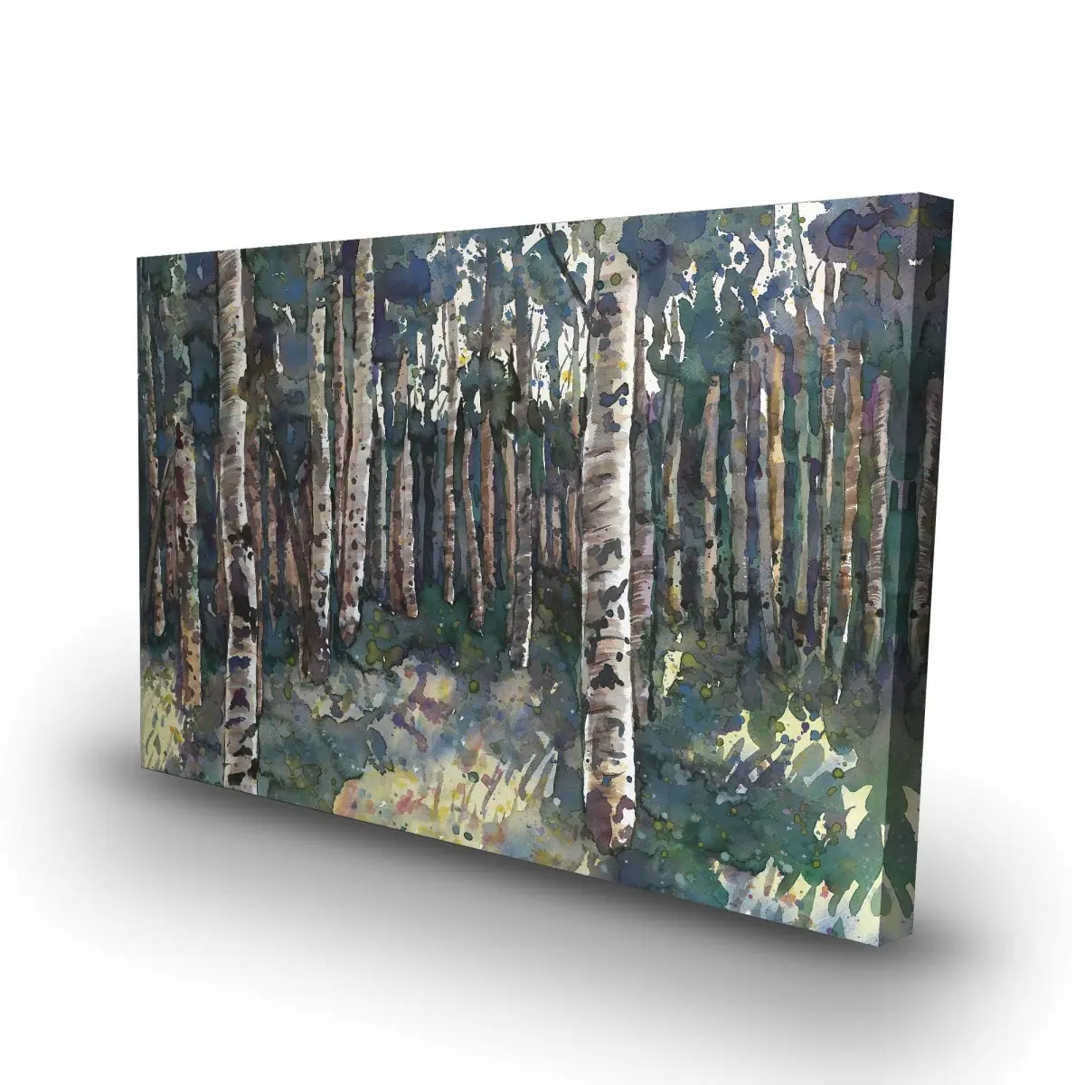 212 MAIN 24x36 in. Soft Colors Forest Scene Artistic Birches Landscape Print - Illustrative Wall Art, Bedroom Home Decoration, 6.22 Lbs. Ideal Gift for Tree-Lovers, 24 X 36 In.