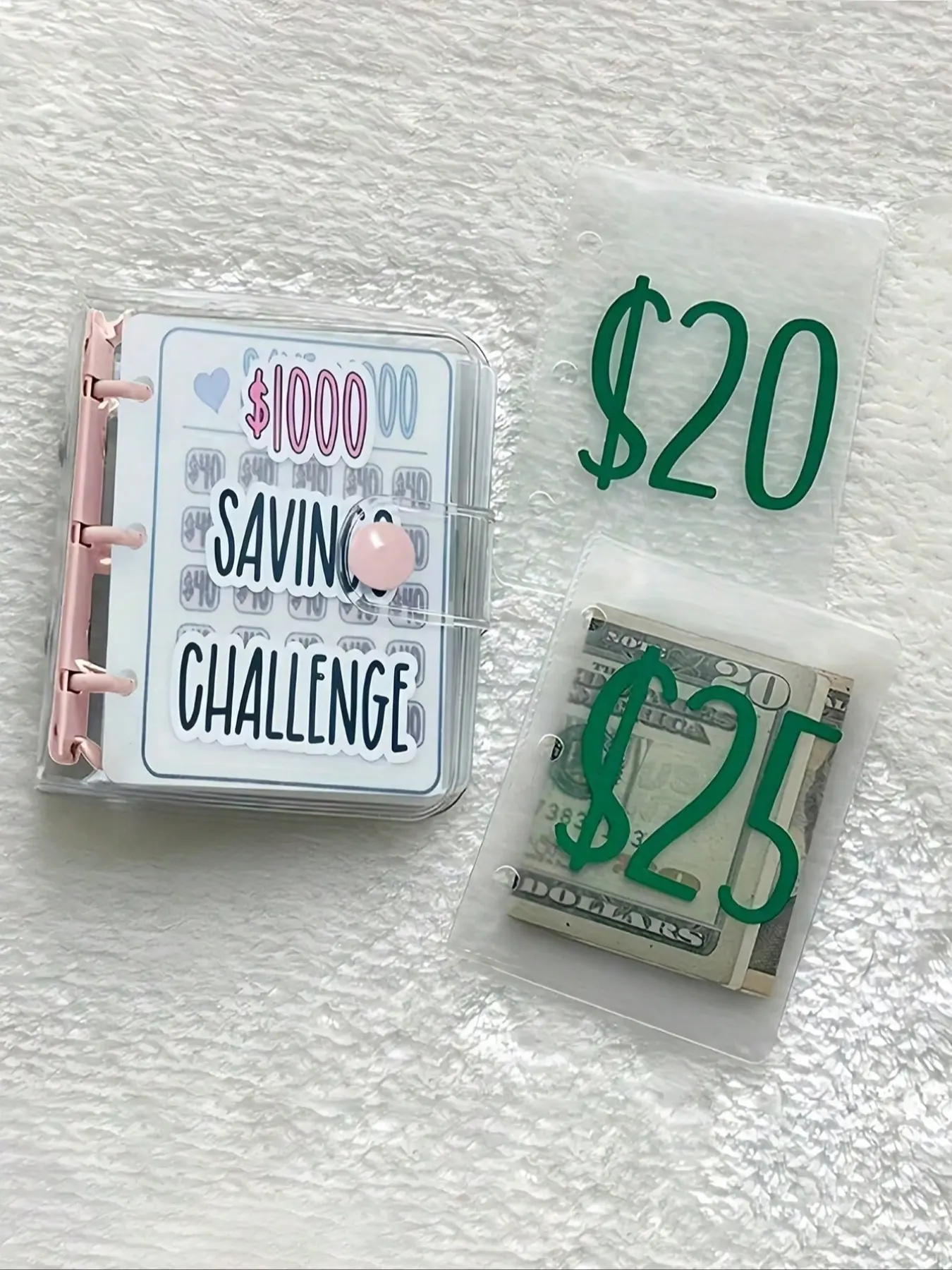 Savings Binder, Savings Tracker Organizer, Savings Challenge Planner, Savings Binder Envelope For $1000, Reusable Budget Book With Cash Envelopes Money Organizer For Savings Challenges Binder Organizer For Travel Storage Bag, Vacation Organizer