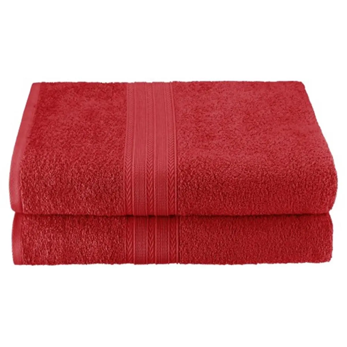 212 MAIN Superior EF-BSHEET CB 2-Piece Eco-Friendly 100% Ringspun Cotton Bath Sheet Set (34x68 in) - Absorbent Towel, Water-Absorbent, Machine Washable, Cranberry Bathroom Decor, Cotton Bath Towels, 2-Piece Sets