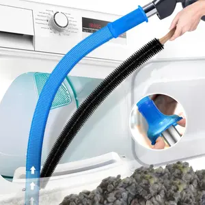 Heavy-Duty Dryer Vent Cleaning Vacuum Hose & Brush, High-Pressure Lint Remover with PP Tube Attachment, Automotive Interior Plastic & Rubber Care Fire Hazard Prevention Tool