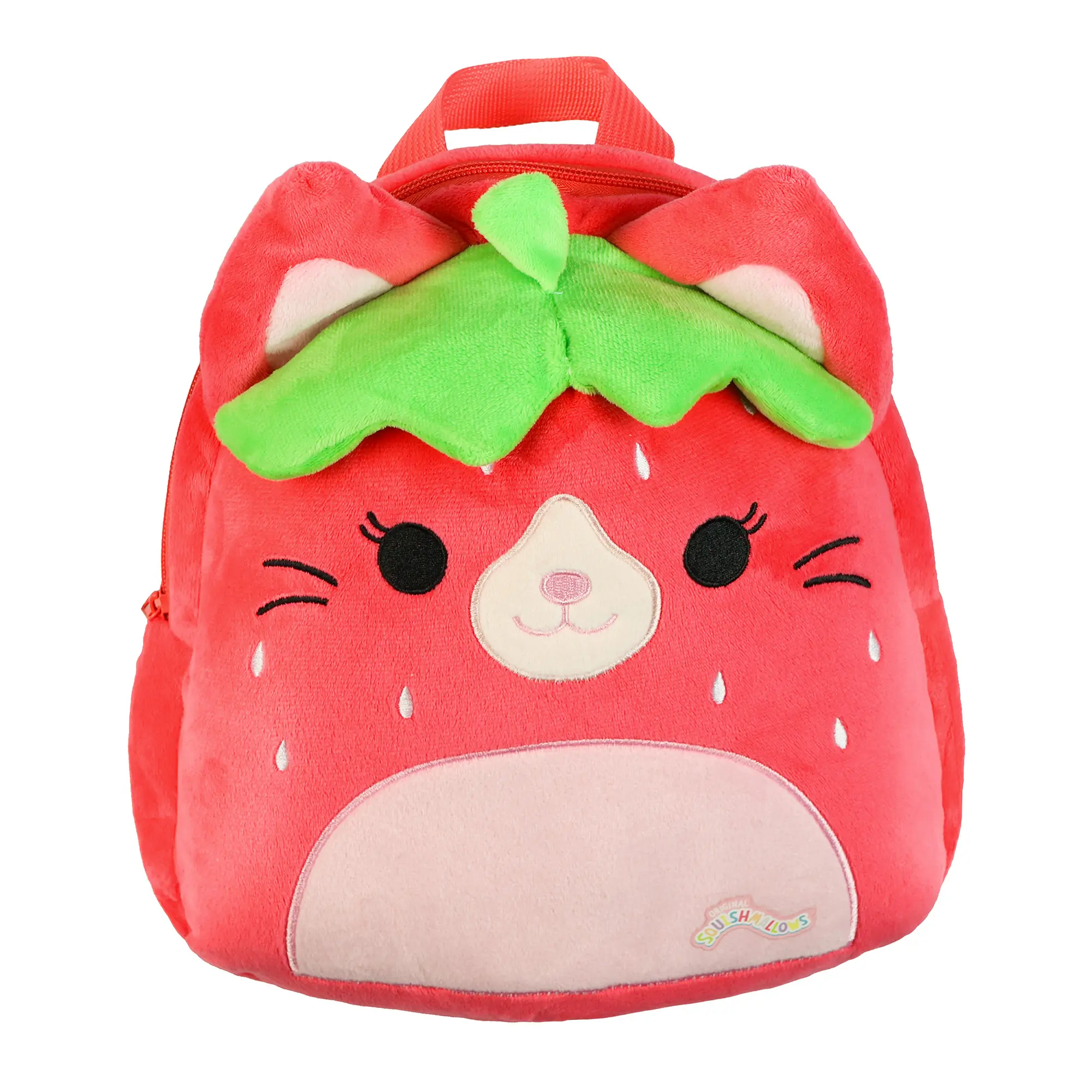 Squishmallows Mini Backpack 11" Olma the Strawberry Cat Soft-Shell Bag