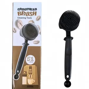 Silicone Coffee Machine Cleaning Brush, Long Handle Coffee Brush, Kitchen Cleaning Tool for Coffee Machine, Kitchen Appliances