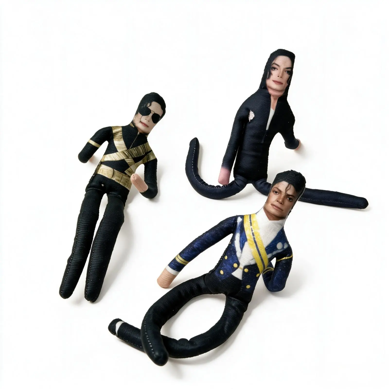 Michael Jackson Inspired Plush Car Dashboard Doll, Poseable Figure with Flexible Joints, Auto Interior Decoration Accessory, King of Pop Fan Gift,Easter Basket Christmas Stocking Birthday Gifts