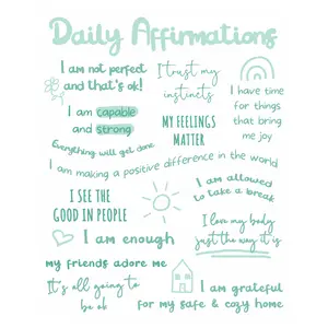 Daily Affirmations - Digital Download - Printable File, Delivered Instantly