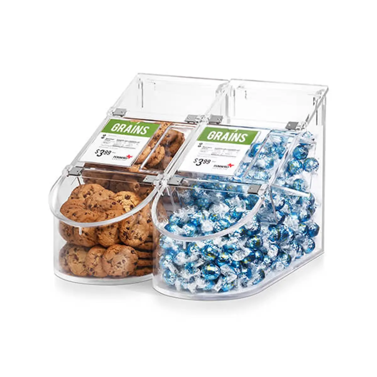 212 MAIN 3.5gal Plexi Scoop Bin - Easy-Clean, Top-Fill Cleaning Home Care Bin with Acrylic Scoop