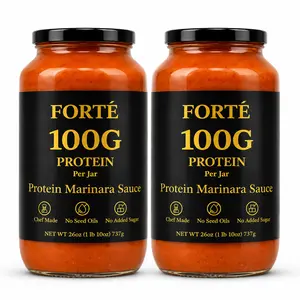 Forté Protein Marinara Sauce (2-Pack) - 17g Protein, 8g Net Carbs, Gluten-Free, Keto Friendly, No Added Sugar, Excellent Source of Vitamins C & A, No Artificial Preservatives, Clean Ingredients, Whey Protein, Collagen Peptides, Easy Meal Prep Pasta Flavor