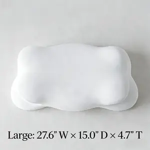 Ultra Soft Mellow Cloud Pillow with Ice Silk Memory Foam, Cool Sensing Fabric Cloud Shaped Pillow for Sleeping & Headboard Support