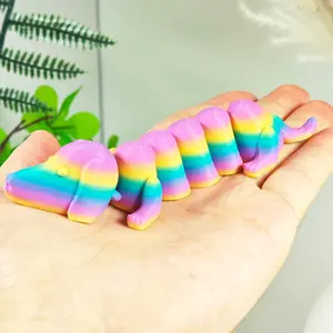 Rainbow Dachshund Stress Relief Toy, 3D Printed Cute Desk Decoration, Desktop Pet, Rainbow Candy-Colored Dog Figurine in Trendy Design, Home Decor, Stress Reliever, stress relief fidget, Party Gift, Enhances Festive Atmosphere, TikTok Viral Hit