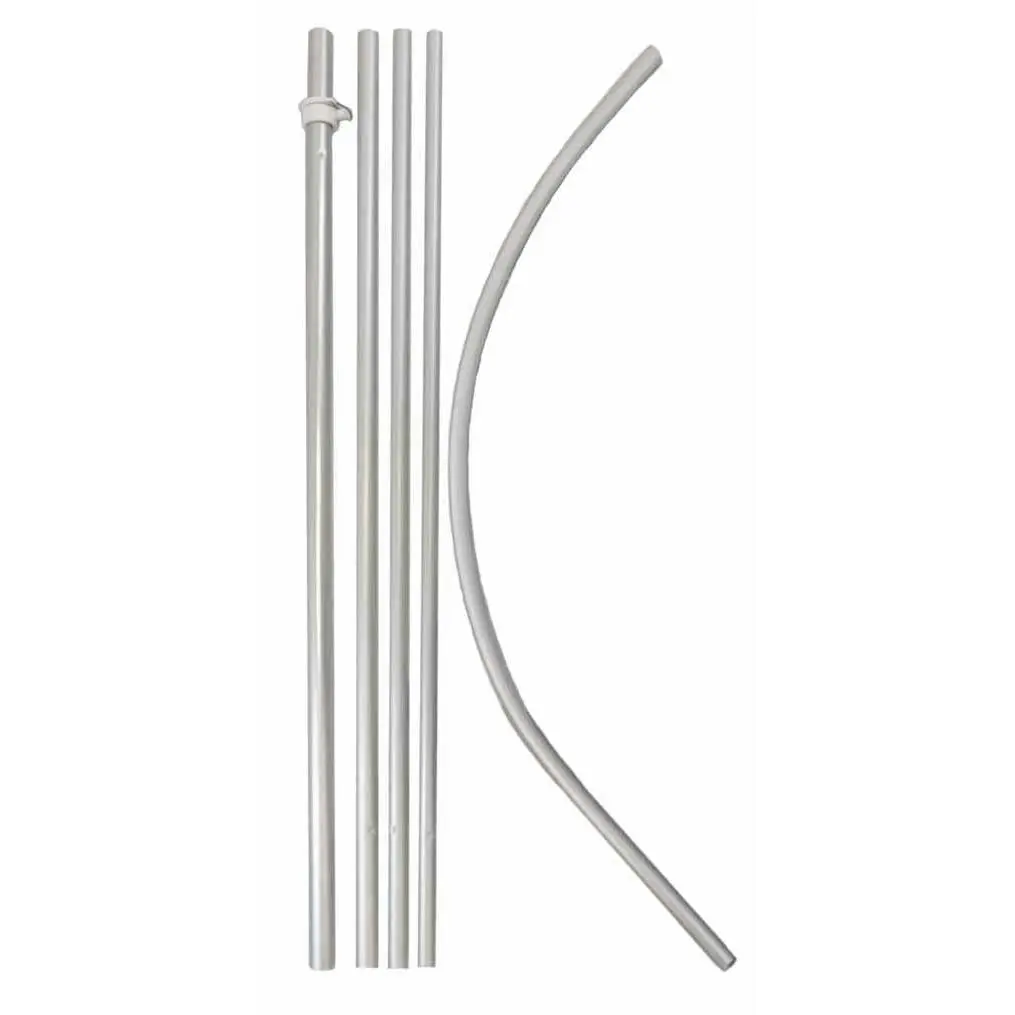 15ft Aluminum Banner Flag Pole - 5-Piece Adjustable Diameter, Windless Reinforced Extra-Strength, High-Wind Resistant, Outdoor Easy Construction with Storage for Home & Garden Decor