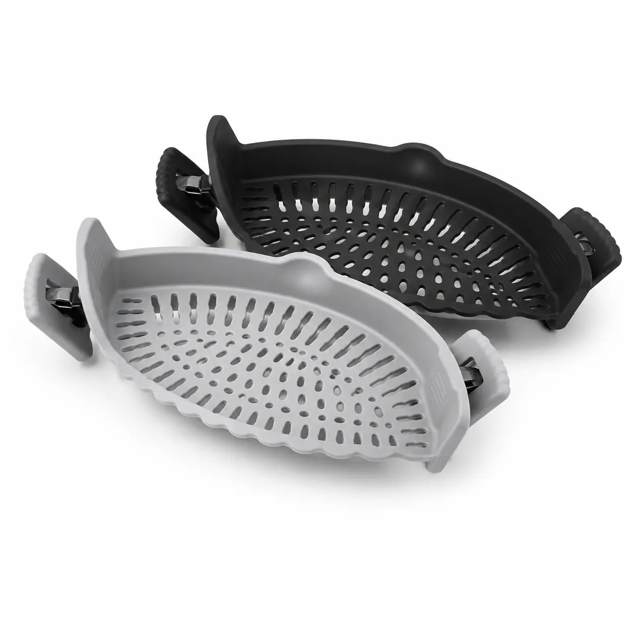 Silicone Clip-On Colander Pot Strainer for Pots Pans Bowls, Pasta Vegetable Clip-On Drainer Kitchen Strainer Tools