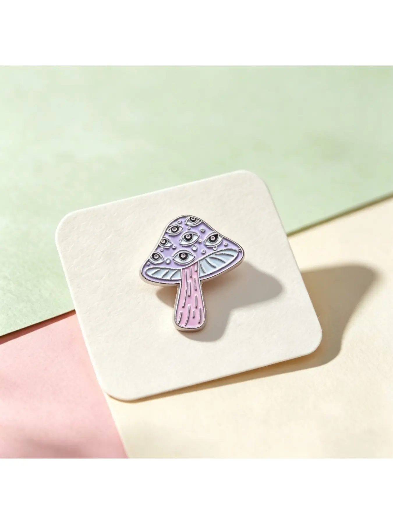 Trippy Psychedelic Mushroom Enamel Pin Magic Eyes Mushroom Badge for Backpacks Jackets Mystical Hippie Fungi Lover Gift