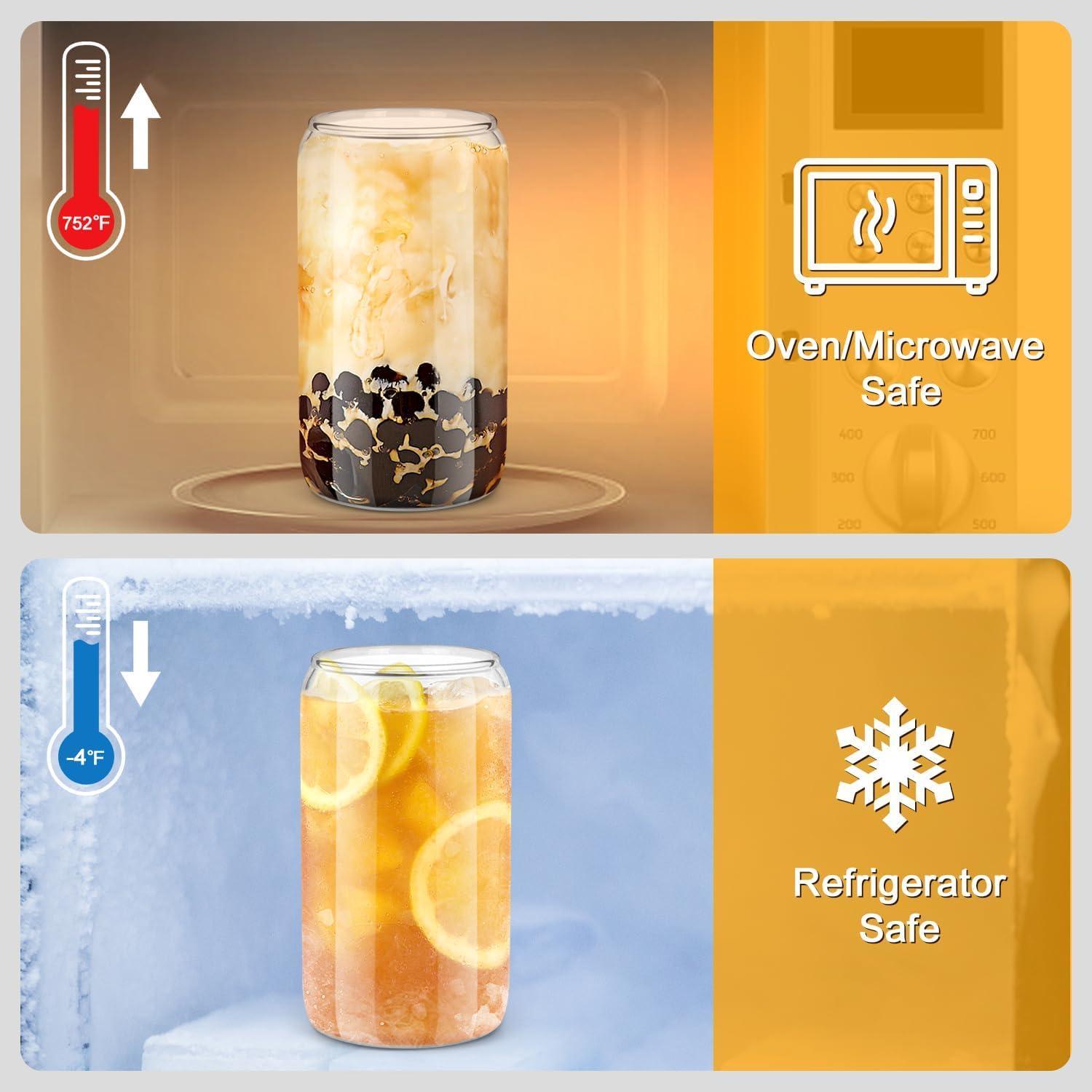 Large Capacity Clear Glass Cup Home Office School Dorm High Appearance Transparent Shatter Resistant Heat Cold Resistant Reusable Drinkware For Cola Juice Milk Tea Yogurt Coffee Water Daily Beverage Drinking Cup