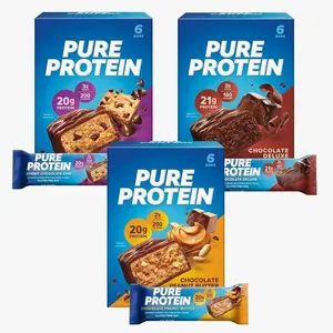 Pure Protein New Variety Pack Protein Bars – 20g Protein, 3g Sugar, 190 Calories (18 count) Low Sugar* High Protein Snack - Gluten Free - Perfect for a Healthy Snack