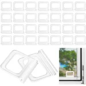 30 Pack Universal Replacement Plastic Window Screen Pull Tabs, Frosted Clear Pull Lift Tabs for Spline Channel Window Screen