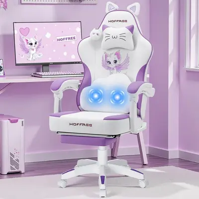Cat Ears Pink And White Chair Dowinx Pink Gaming Chair Pink Gaming