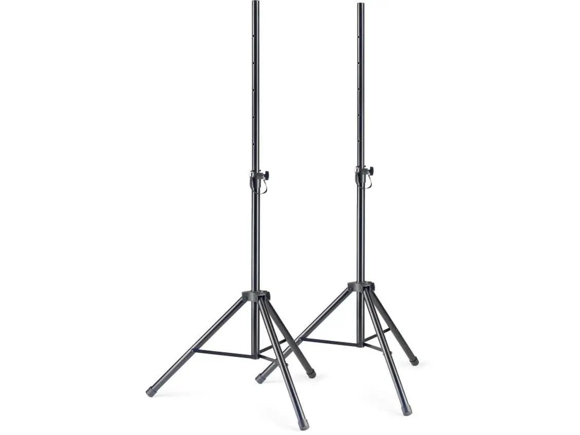 212 MAIN Adjustable Metal Speaker Stands (Set of 2) for Schools, 50kg/132 lbs Load Capacity, 113cm Height, 35 mm Tube Diameter, Locking Pins, Nylon Carry Bag with Nylon Straps, Audio & Video Accessories