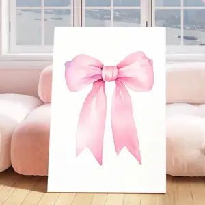 Fashion Pink Bow Canvas posters, room decorations, wall art, suitable for gifts for family and friends