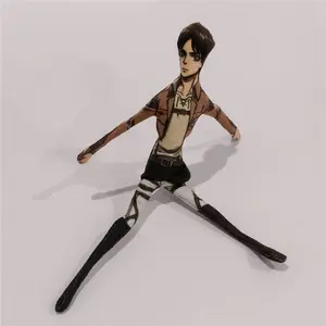 Anime Attack On Titan Levi Cosplay Plush Doll Body Wire Skeleton Action Stuffed Dolls Accessories Ornament Gifts 28cm