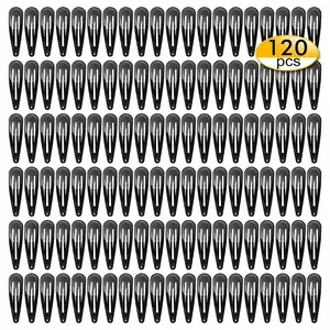 120 Pack Black Hair Clips | Non-Slip Snap Clips for Women & Girls | Durable Hairpins for Thick Hair, Updos, Braids & Buns | Secure Hold, Snag-Free Design