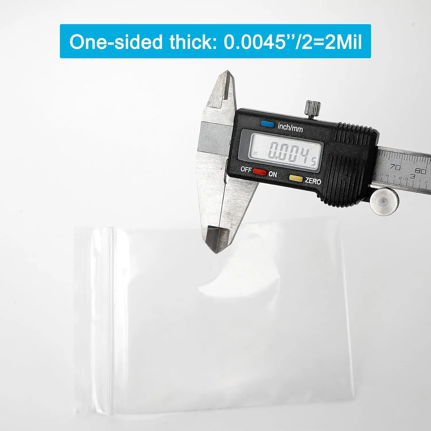 1.5''x 1.5'', (Pack of 100) 2 mil Thick Clear Plastic Reclosable Zip Poly Bags with Resealable Lock Seal Zipper for Photo, Jewelry, Bakery, Treats, Travel, Storage, Packaging & Shipping…
