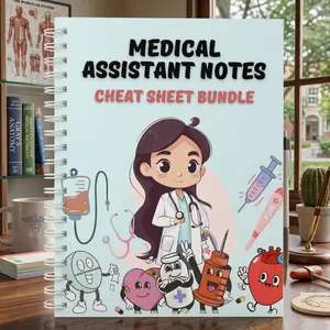 Medical Assistant Notes and Cheat Sheet Bundle, Medical Assistant Study Guide and Nursing Notes, Clinical Quick Reference for Students and Daily Practice, Essential Exam Prep Resource for Medical Assisting and Nursing School Learning