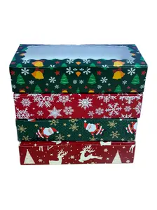 Christmas Treat Boxes – Assorted 4-Pack (12"x5")