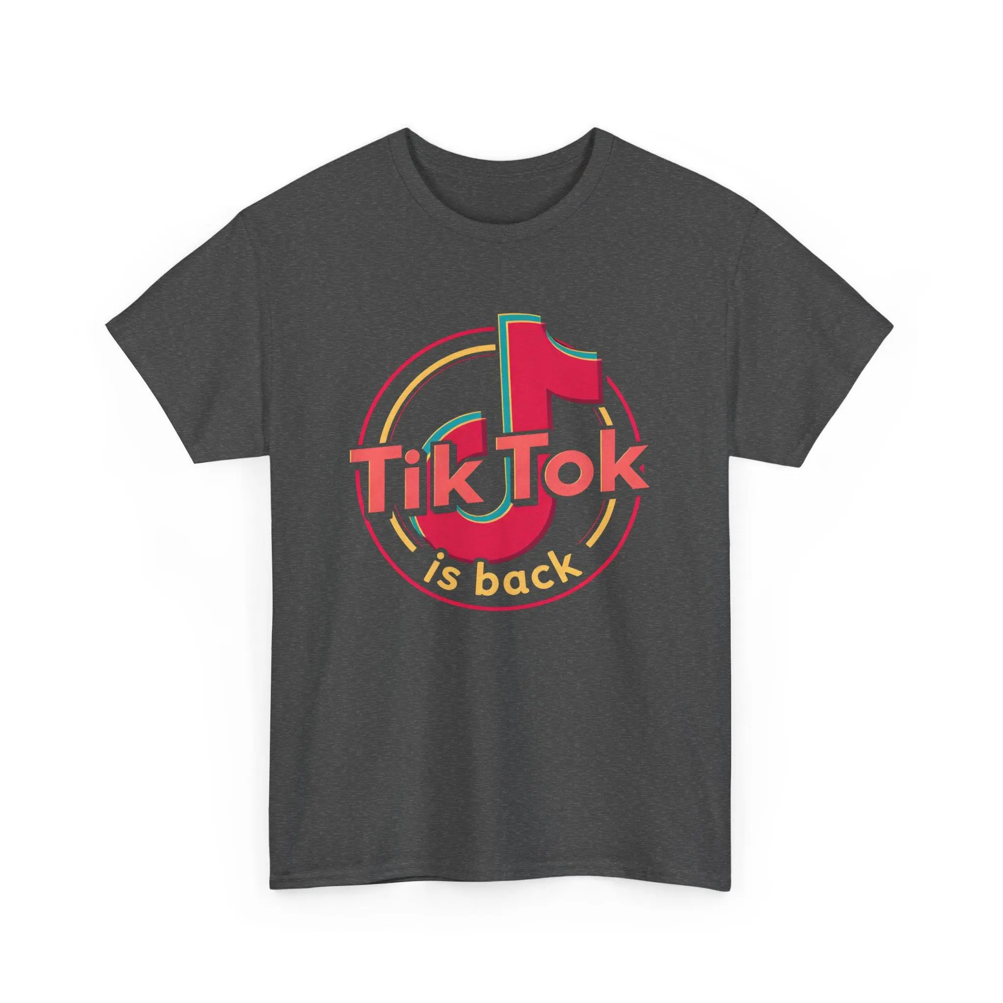 TikTok Is Back Unisex T-Shirt for Influencers, Tiktok Lovers Cotton Tee, Social Media Statement Shirt Casual Womenswear Fit Top Tshirt