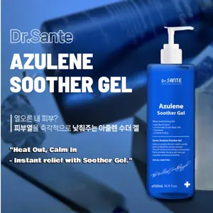 Dr. SANTE Azulene Soother Gel 500 mL | Korean Cooling Hydration Gel with Azulene & Hyaluronic Acid | Soothing, Moisturizing K-Beauty Gel for Irritated, Red, or Sensitive Skin | Good for Women and Men | Authentic Korean Skincare Curated by M5TR