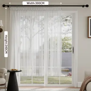 Transparent Curtain for Living Room, Thin Sheer Drapes for Bedroom, Wedding Decorative Window Covering, Home Decoration