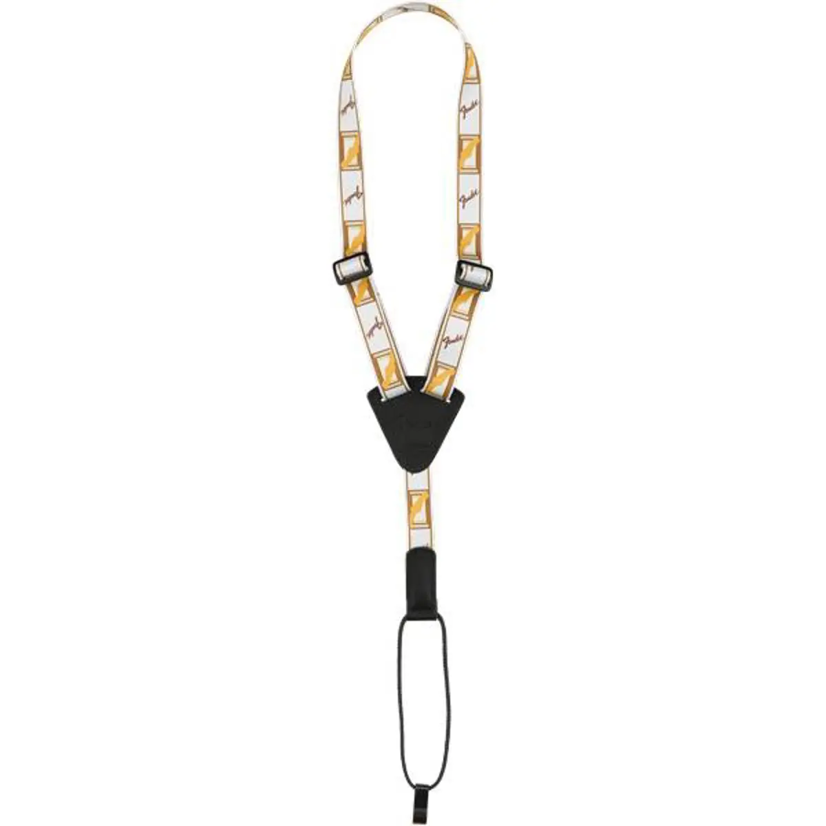 Fender Mono Ukulele Strap, White/Brown/Yellow
