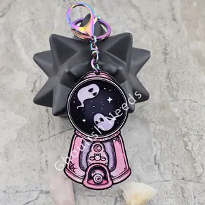 Ghostly Gumball Machine Keychain