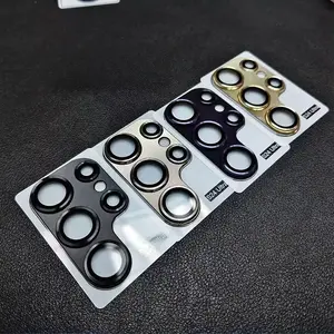 for Samsung Galaxy S23 S24 S25 + PlUS Ultra Camera Lens Protector, [Military Grade Shatterproof] [Strong Adsorption] Matte Alloy Metal Ring Glass Camera Screen Protector