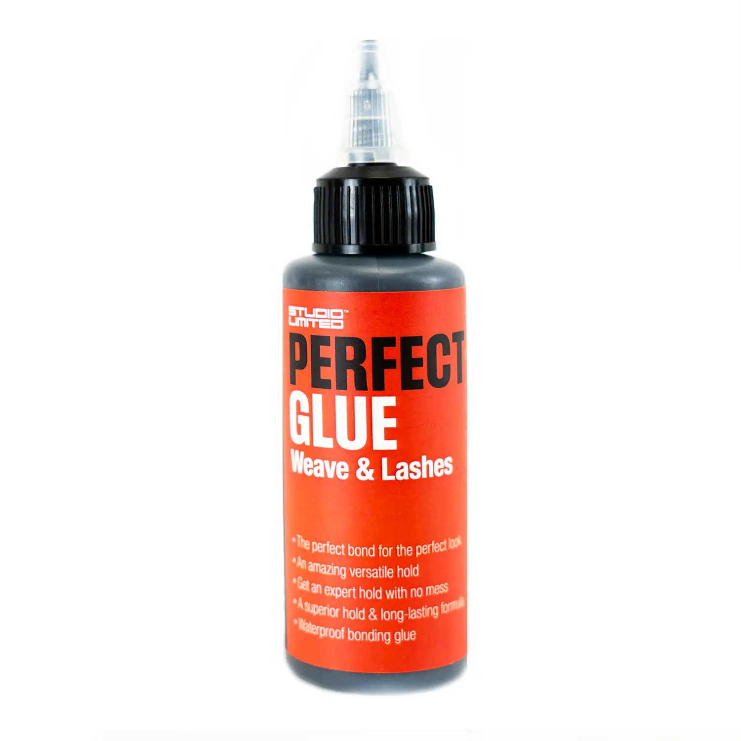 Studio Limited Gentle Latex-Base Strong-Hold Eyelash Glue - Liquid Adhesive for Makeup False Lashes & Weave Application [2oz]
