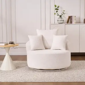 【Umbreco】Swivel Compression Chair – Cozy Crochet Yarn Single-Seat with Full Sponge for Home, Apartment, Hotel & Office Relaxation