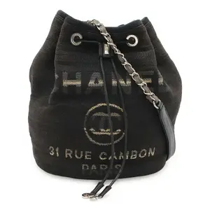 Pre-owned CHANEL Canvas Shoulder Bags Deauville Leather Shoulder Bag