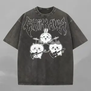 Metal Chiikawa Tee, Comfort Colors Heavy metal chiikawa usagi hachiware