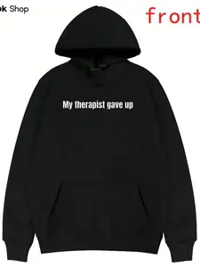 Sarcastic & Funny Sweatshirt Hoodie, Long Sleeve Cartoon Design, Fitted Casual Style for Fall & Winter, No Ca Prop 65 Re