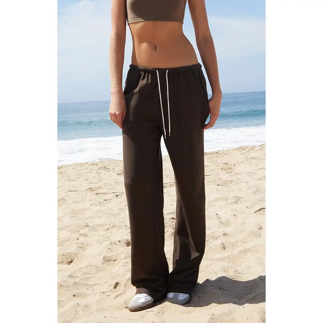John Galt Women's Brown Autumn Tie Baggy Sweatpants