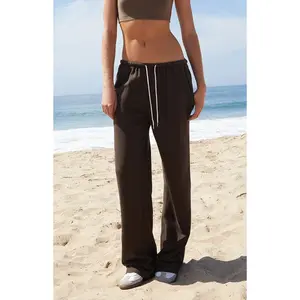 John Galt Women's Brown Autumn Tie Baggy Sweatpants