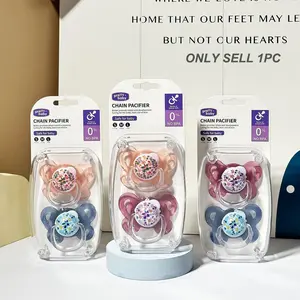 2-Pack Baby Pacifier Soother, Cute Printed Design for Both Boys & Girls, Easy-Clean Daily Essential, Ideal Gift for New Parents