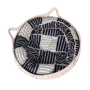 Cat Bed Winter Cool Nest Princess Style Cotton Cat Scratching Board Cat Bed All-Season Cute Claw Grinding Cotton Pad Dirt-Resistant Washable